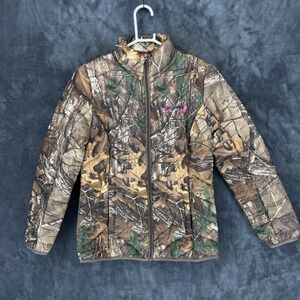 Realtree Womens Camo Down Puffer Jacket Real Tree Multicolor Small 4-6 88539